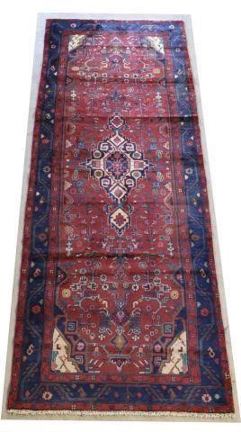 Appraisal: Hand-tied Persian Hamadan runner approx ' l ' w