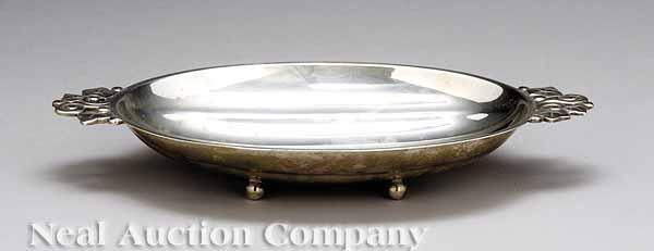 Appraisal: An American Sterling Silver Watermelon-Form Dish Tiffany Co c -