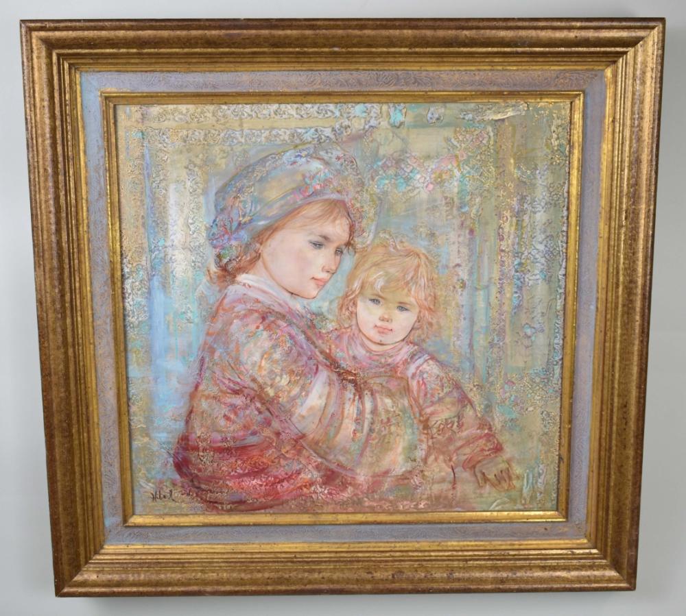 Appraisal: EDNA HIBEL AMERICAN - Mother and Child Signed Hibel l