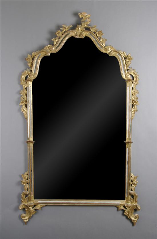 Appraisal: A Continental Giltwood Mirror Height x width inches