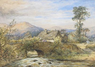 Appraisal: Dudley Ward th Century A river scene with a figure