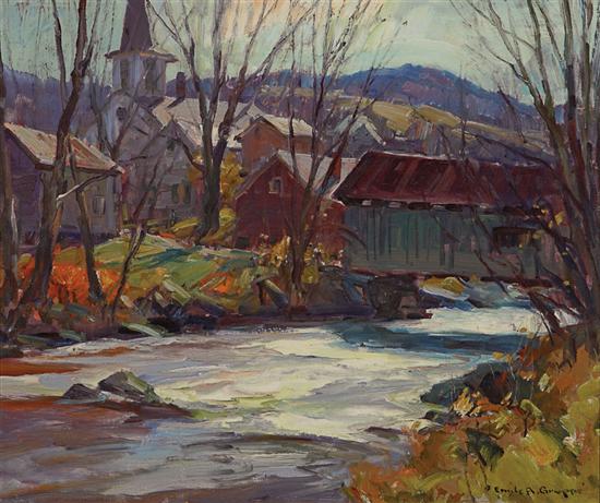 Appraisal: EMILE ALBERT GRUPPE American - Trout Stream oil on canvas