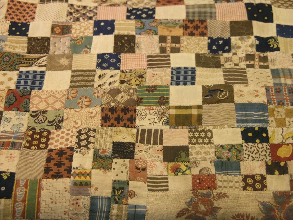 Appraisal: A Victorian patchwork quilt signed Mary Ann Piper numerous very