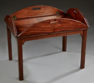 Appraisal: Carved Mahogany Butler's Tray Coffee Table th c Carved Mahogany