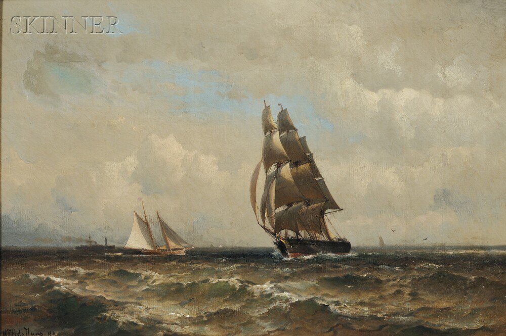 Appraisal: Mauritz Frederik Hendrick De Haas Dutch American - Brigantine Schooner