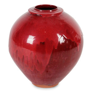 Appraisal: A Large American Studio Pottery Vase Ben Owen Pottery Seagrove