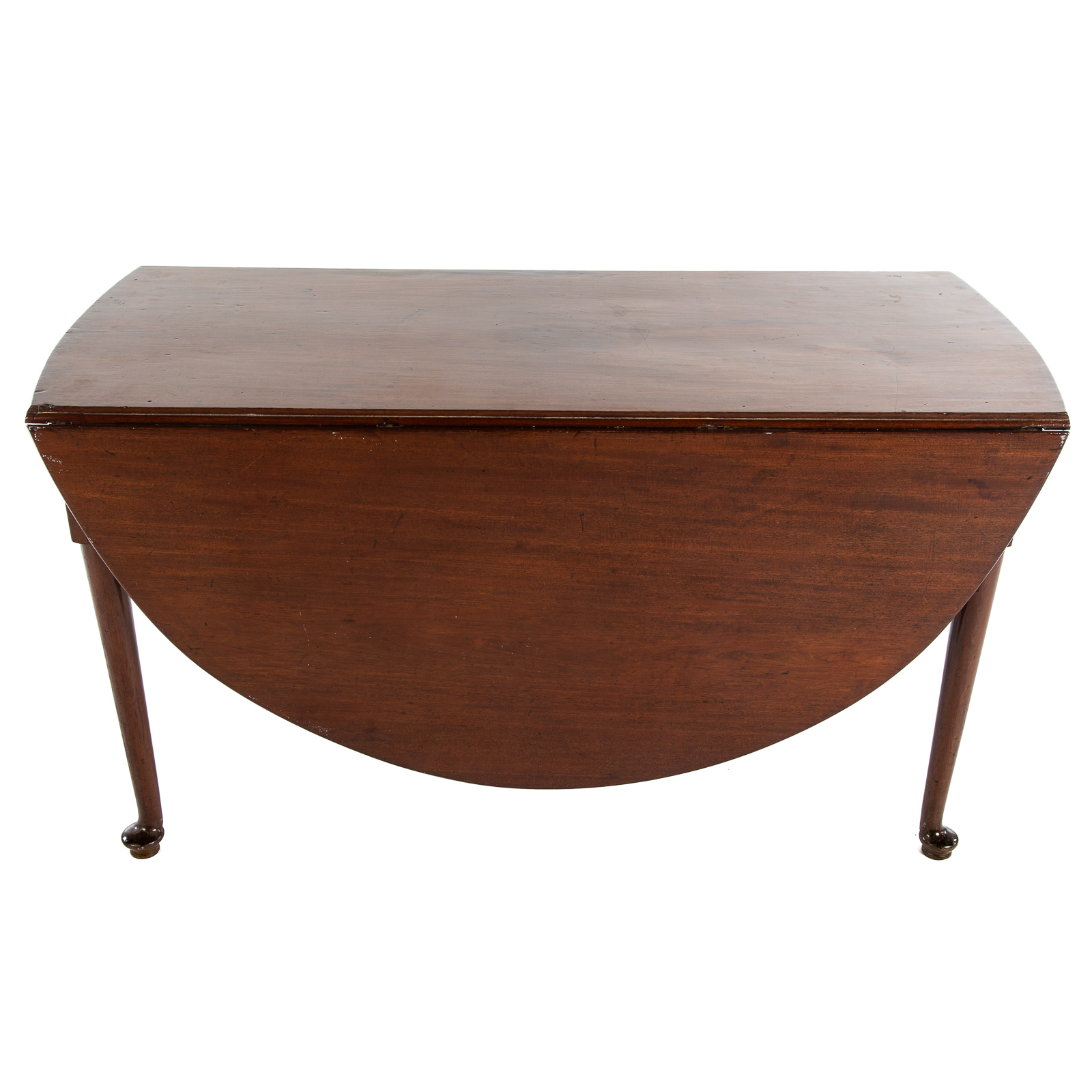 Appraisal: GEORGE III MAHOGANY DROP LEAF TABLE Circa - with turned