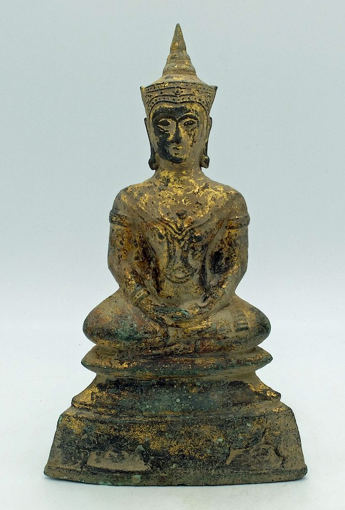 Appraisal: Thai Ayutthaya Style Bronze Buddha ca th C A magnificent