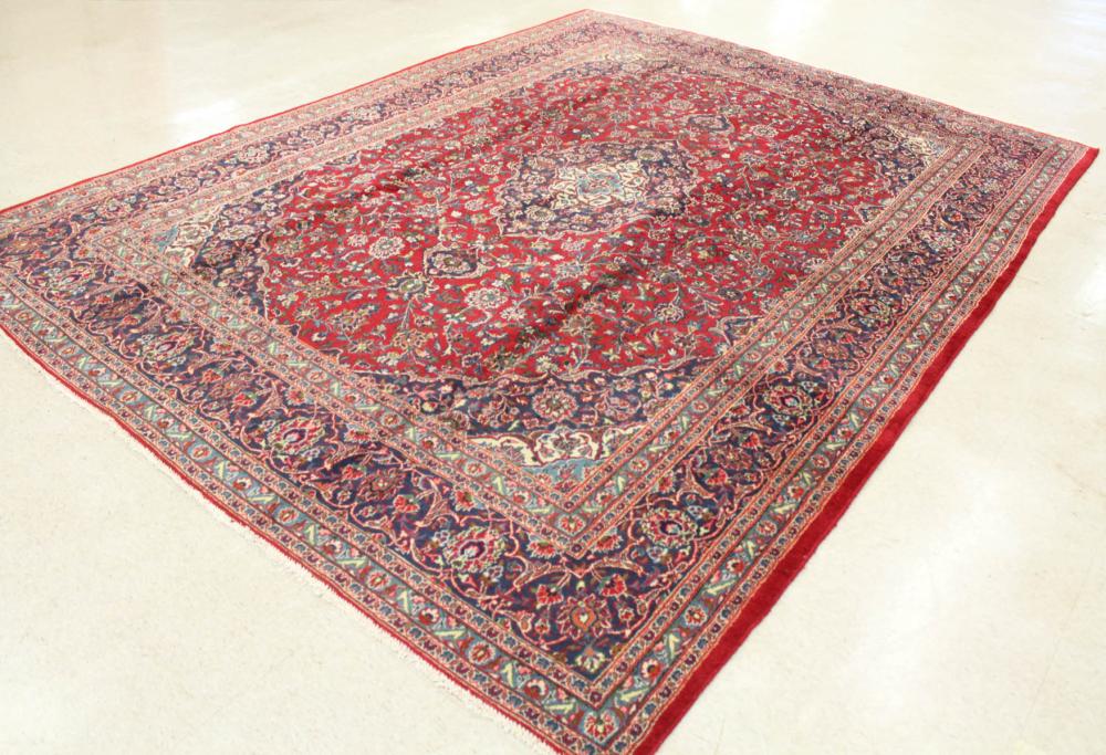 Appraisal: PERSIAN MASHAD CARPET Razavi Khorasan Province northeastern Iran floral and