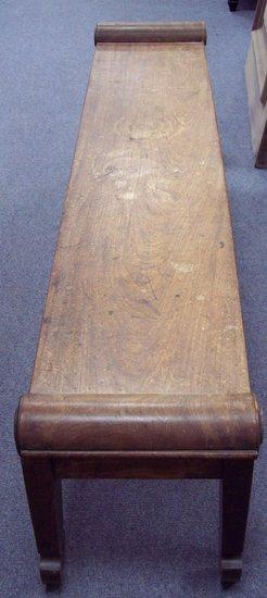 Appraisal: A late Regency mahogany window seat or bench with bolster