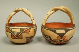 Appraisal: ACOMA Style Native American Indian Pots Braide ACOMA Style Native