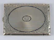 Appraisal: A Hungarian Prague grade silver cigarette case with engine turned