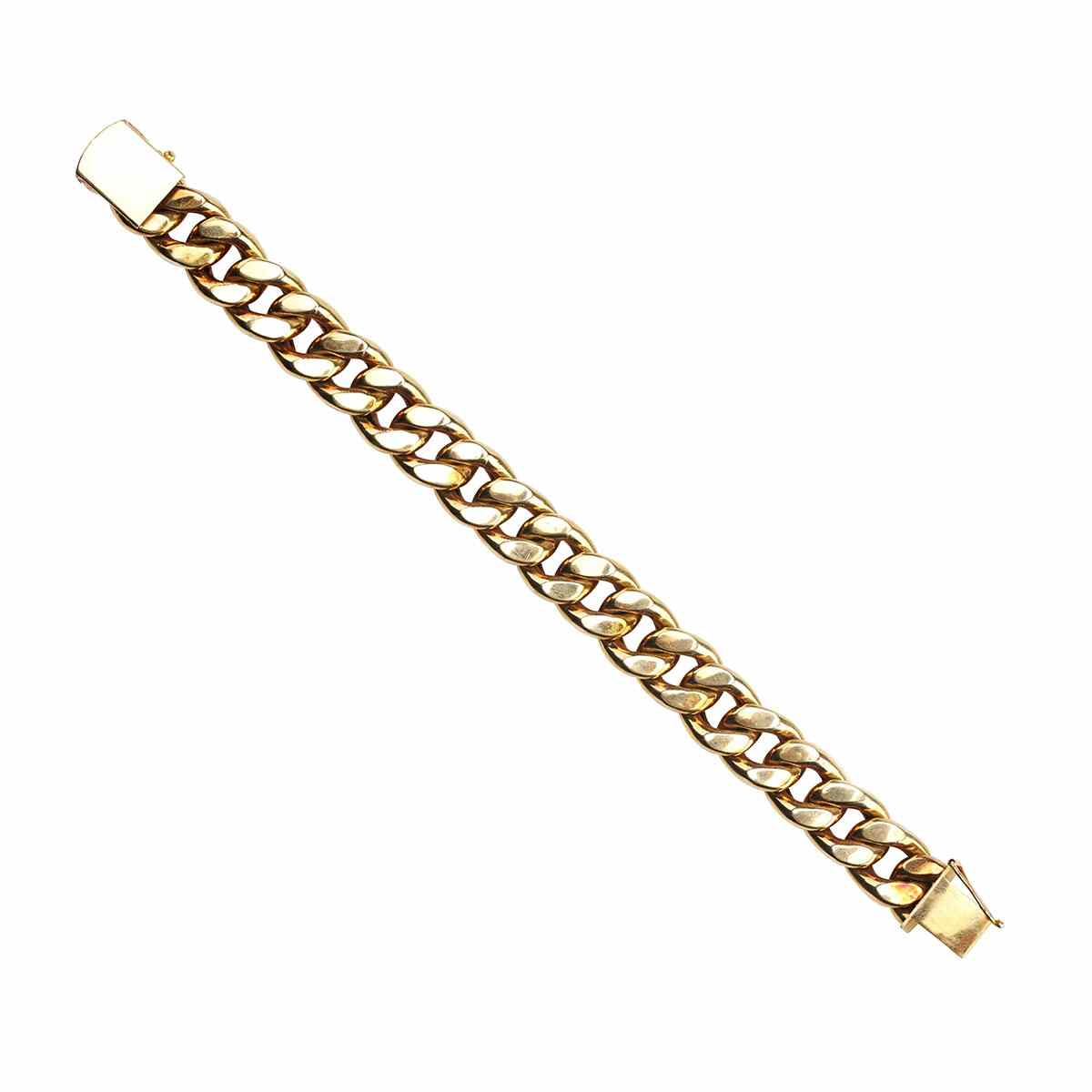 Appraisal: k Yellow Gold Curb Link Bracelet Length cm Length g