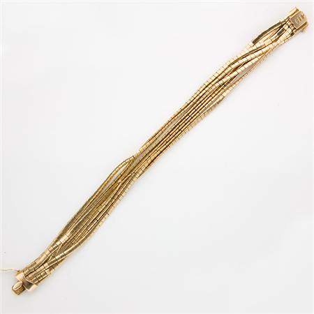 Appraisal: Seven Strand Gold Bracelet Estimate -