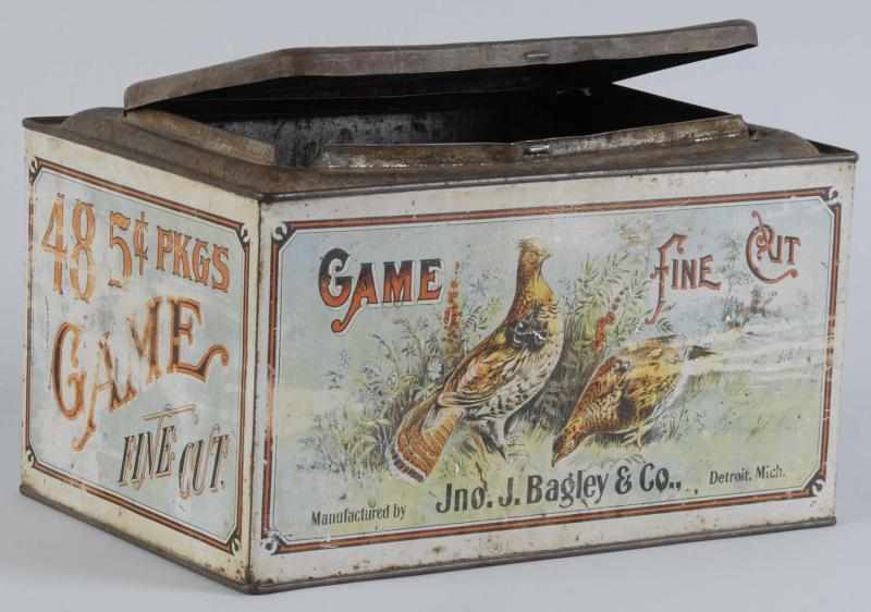 Appraisal: Game Tobacco Store Bin Description Some fading stains rubs marks