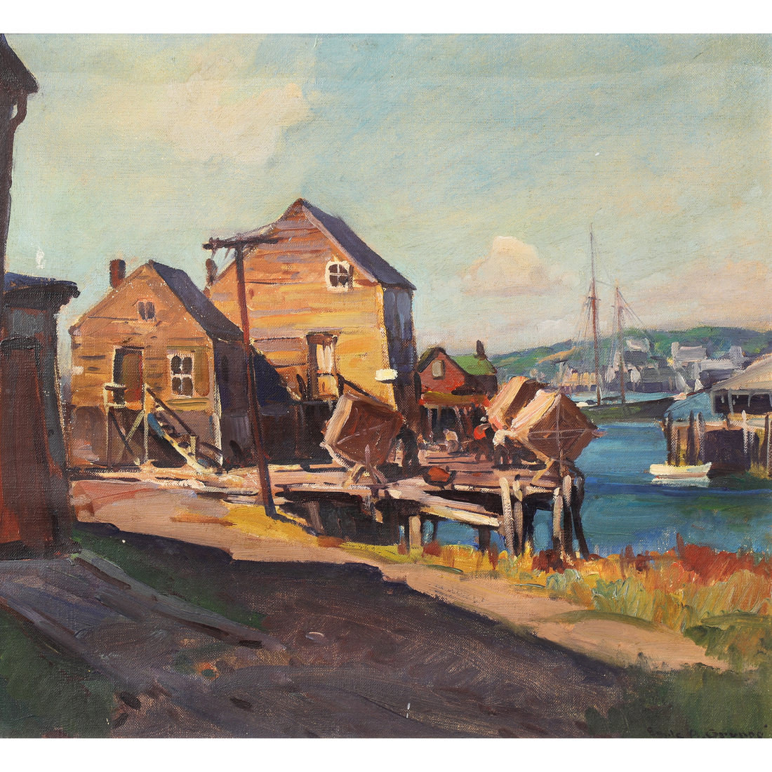 Appraisal: PAINTING EMILE ALBERT GRUPPE Emile Albert Gruppe American - Harbour