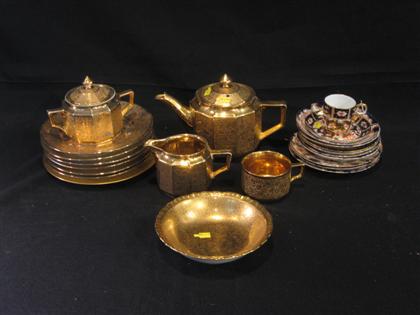 Appraisal: Assortment of decorative china pieces th century Comprising four Sutherland