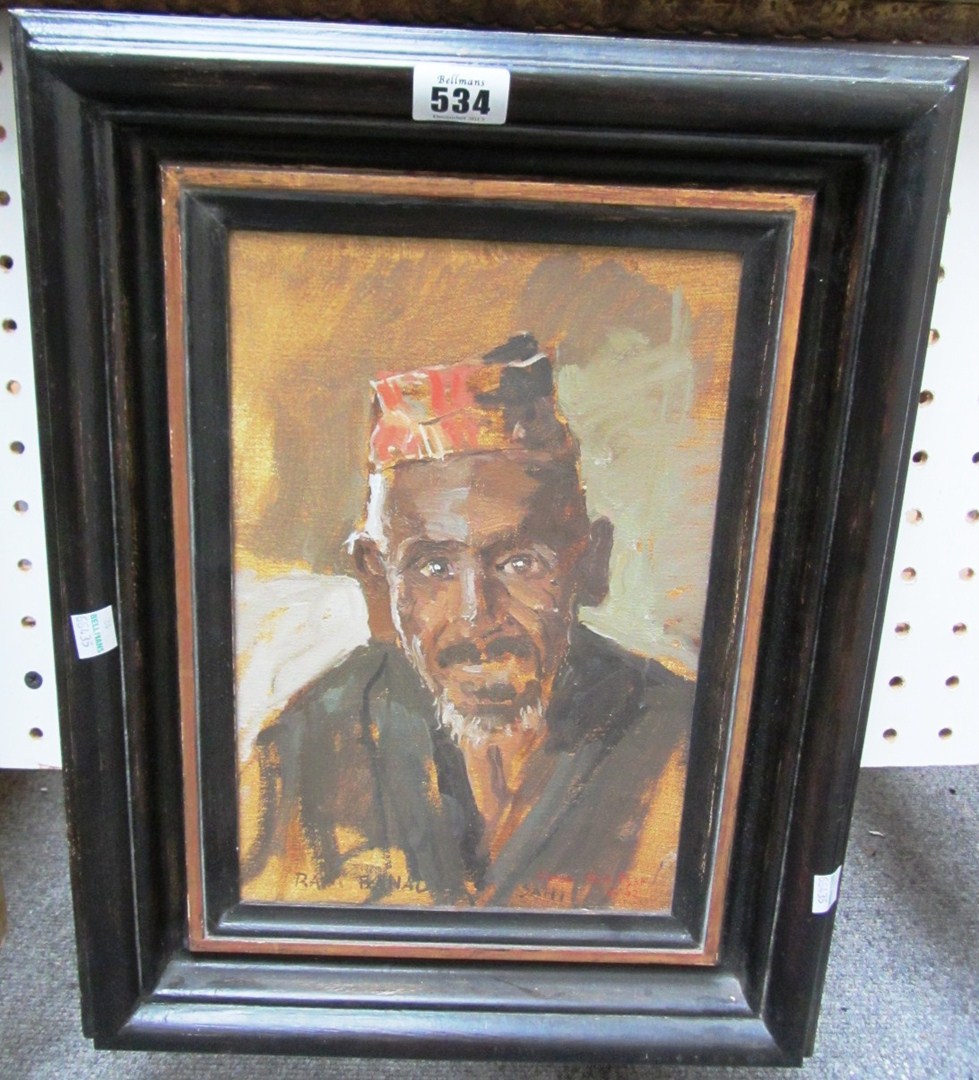 Appraisal: James Hart Dyke b Portrait of an old Nepalese man