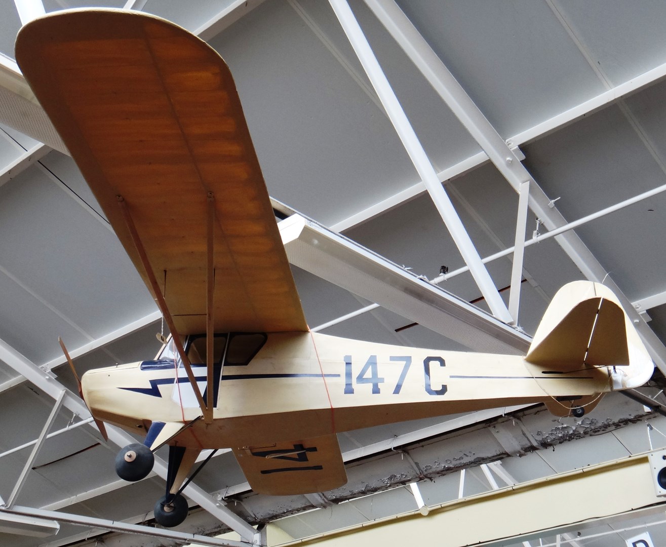 Appraisal: A large scale wooden model aeroplane late th century lacking