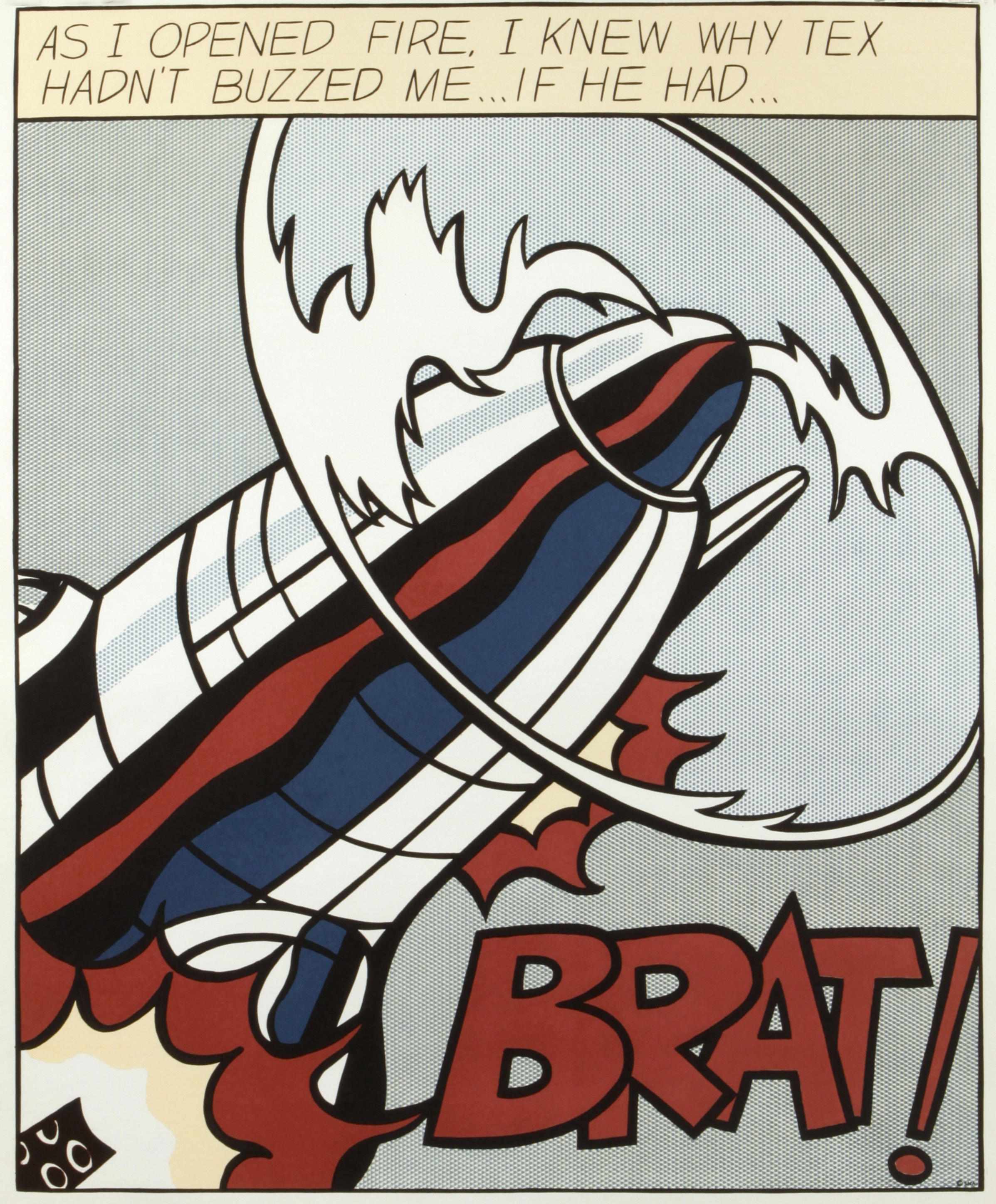 Appraisal: After Roy Lichtenstein American - As I Opened Fire Triptych