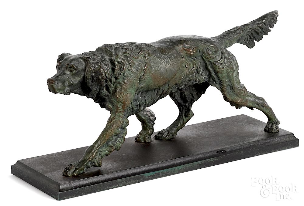 Appraisal: Patinated bronze dog Exclusive on Bidsquare Patinated bronze dog early