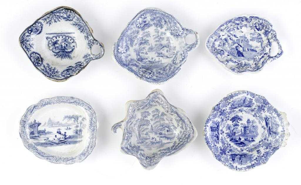 Appraisal: A WILLIAM RIDGWAY CO AND FIVE OTHER BLUE PRINTED EARTHENWARE