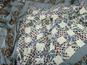 Appraisal: A th century style patchwork quilt possibly American