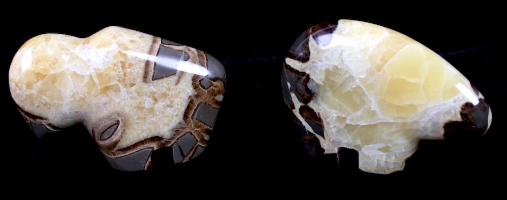 Appraisal: Bear Buffalo Septarian Nodule Carvings Available for your consideration in