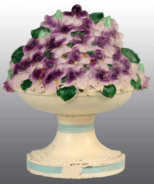 Appraisal: Cast Iron Violets Bowl Doorstop Description Made by Hubley and