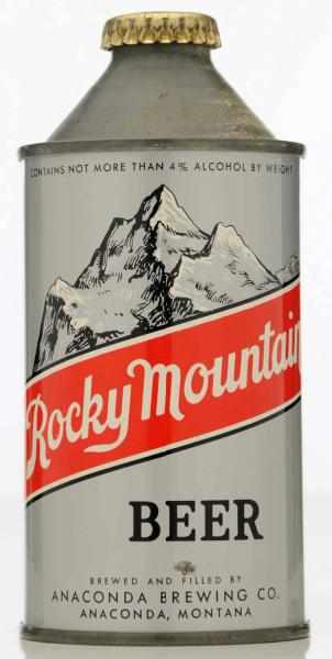 Appraisal: Rocky Mountain Beer HP Cone Top Beer Can - One