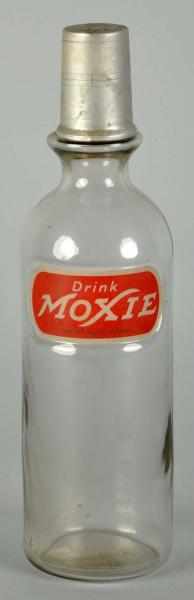 Appraisal: Moxie Syrup Bottle Description Nice reverse on glass painted label