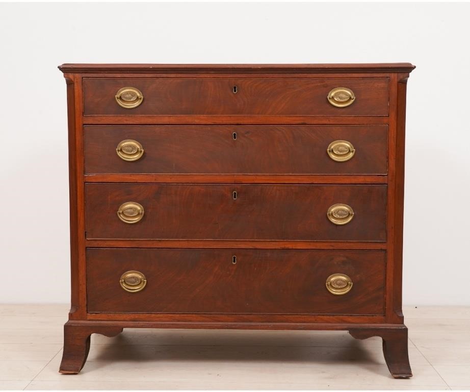 Appraisal: Hepplewhite mahogany chest of drawers circa h x w x