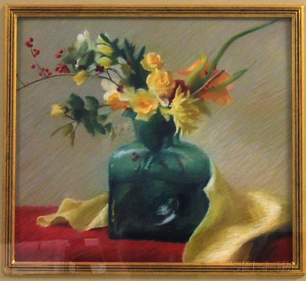 Appraisal: Jean G Lightman American th st Century Floral Still Life