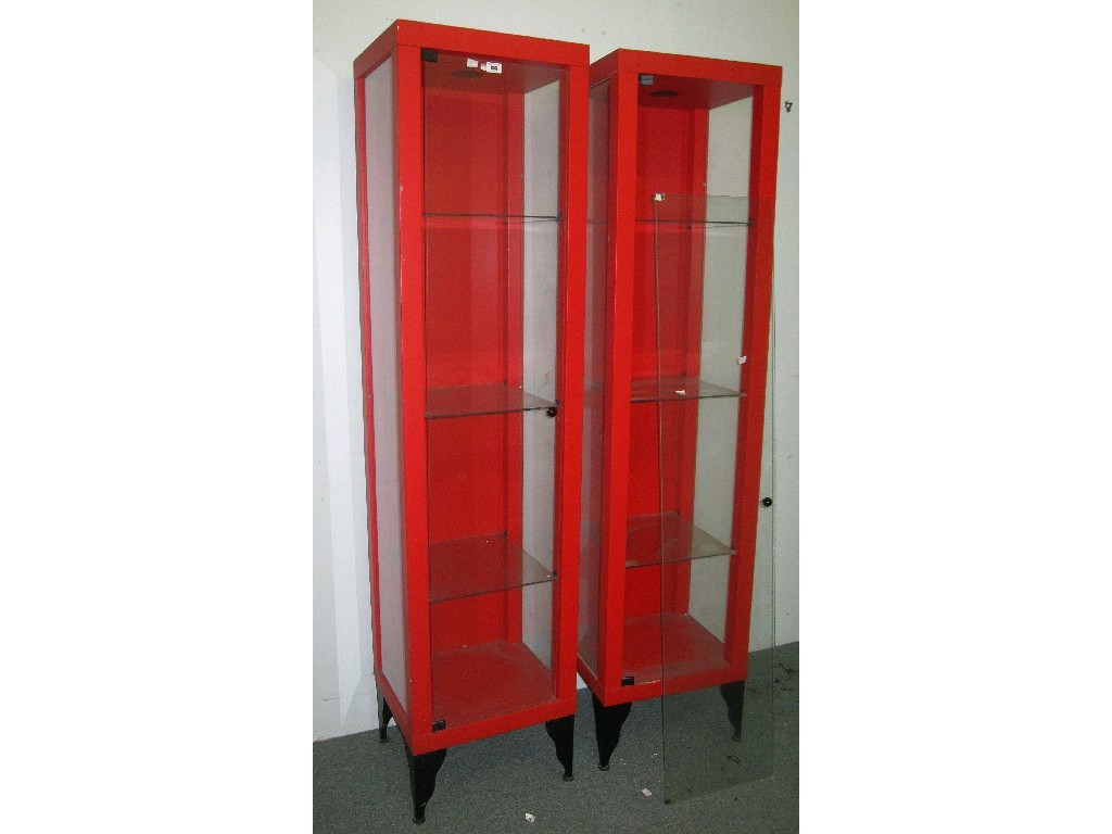 Appraisal: Pair of shop display cabinets