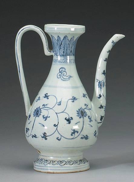 Appraisal: A blue and white porcelain ewer from the 'San Diego'