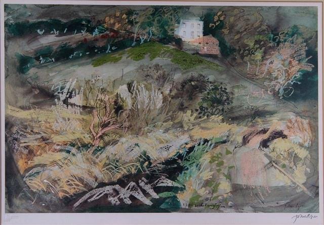 Appraisal: AFTER JOHN PIPER - Llangloffan colour print pencil signed in