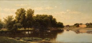 Appraisal: LEV LVOVICH KAMENEV RUSSIAN - A River Landscape with a