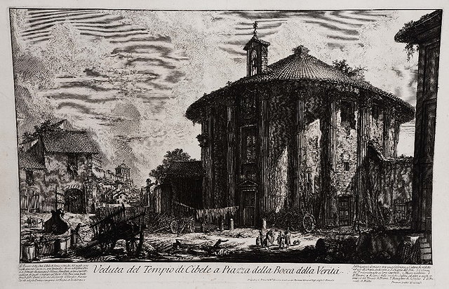 Appraisal: GIOVANNI BATTISTA PIRANESI'Veduta del Tempio di Cibele a Piazza della