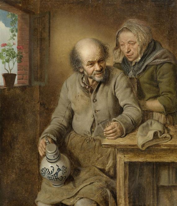 Appraisal: LELIE ADRIAEN DE Tilburg - Amsterdam Rural interior with married