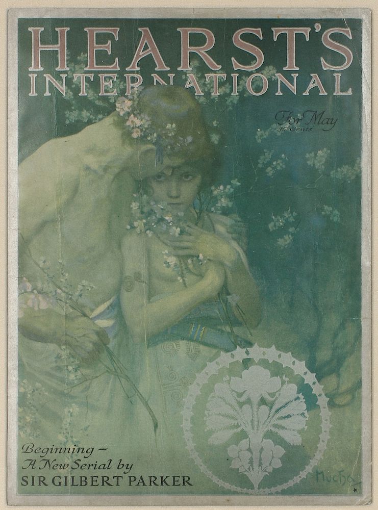 Appraisal: ALPHONSE MUCHA COVER ILLUSTRATION FOR HEARST'S MAGAZINE Alphonse Maria Mucha