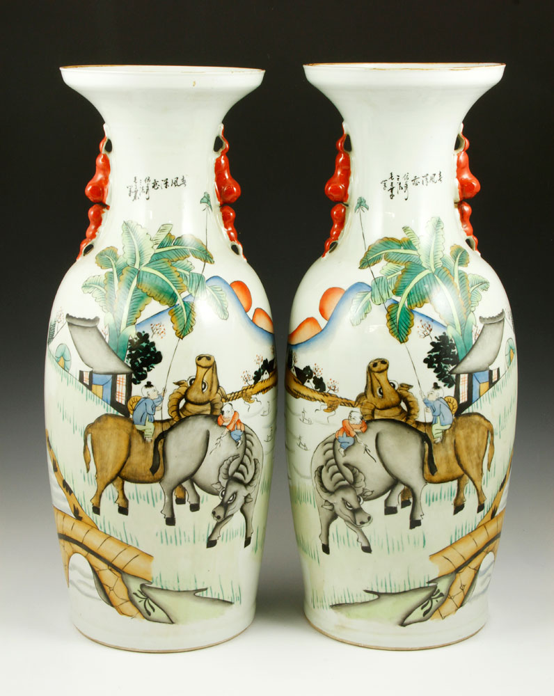 Appraisal: - Chinese Pair of Large Vases Pair of large vases