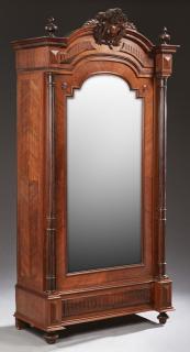 Appraisal: French Inlaid Rosewood Single Door Armoire c French Inlaid Rosewood