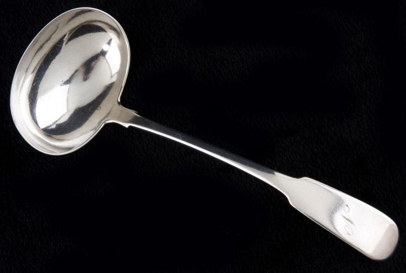 Appraisal: George III Irish Sterling Sauce Ladle with Dublin hallmarks and