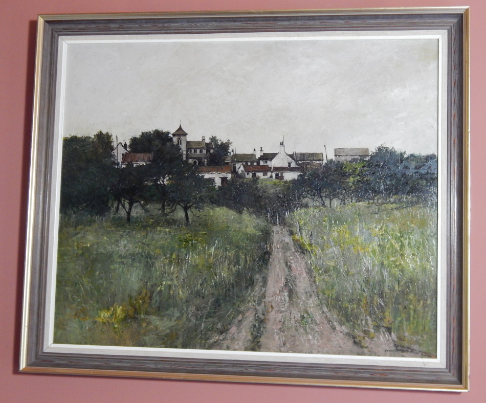 Appraisal: Peter Brannan - Nottinghamshire landscape oil on board signed dated