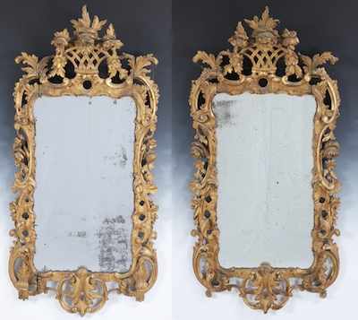 Appraisal: A Fine Pair of Antique Mirrors In the rococo taste