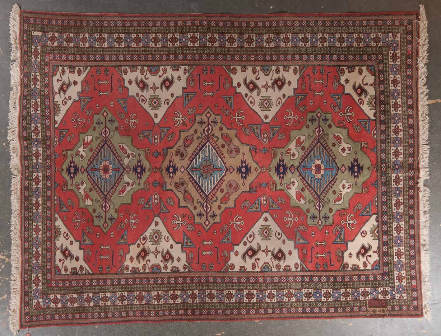 Appraisal: Persian Ardebil rug approx x Iran circa Condition Some wear