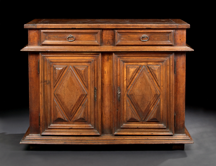 Appraisal: Provincial Italian Fruitwood Buffet second quarter th century the rectangular