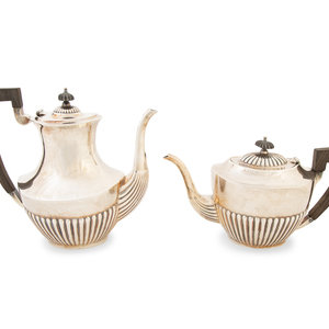 Appraisal: An American Silver Regency Style Teapot and Coffee Pot Unknown