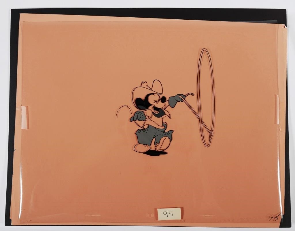 Appraisal: Walt Disney Mickey Mouse publicity cel featuring Mickey in a