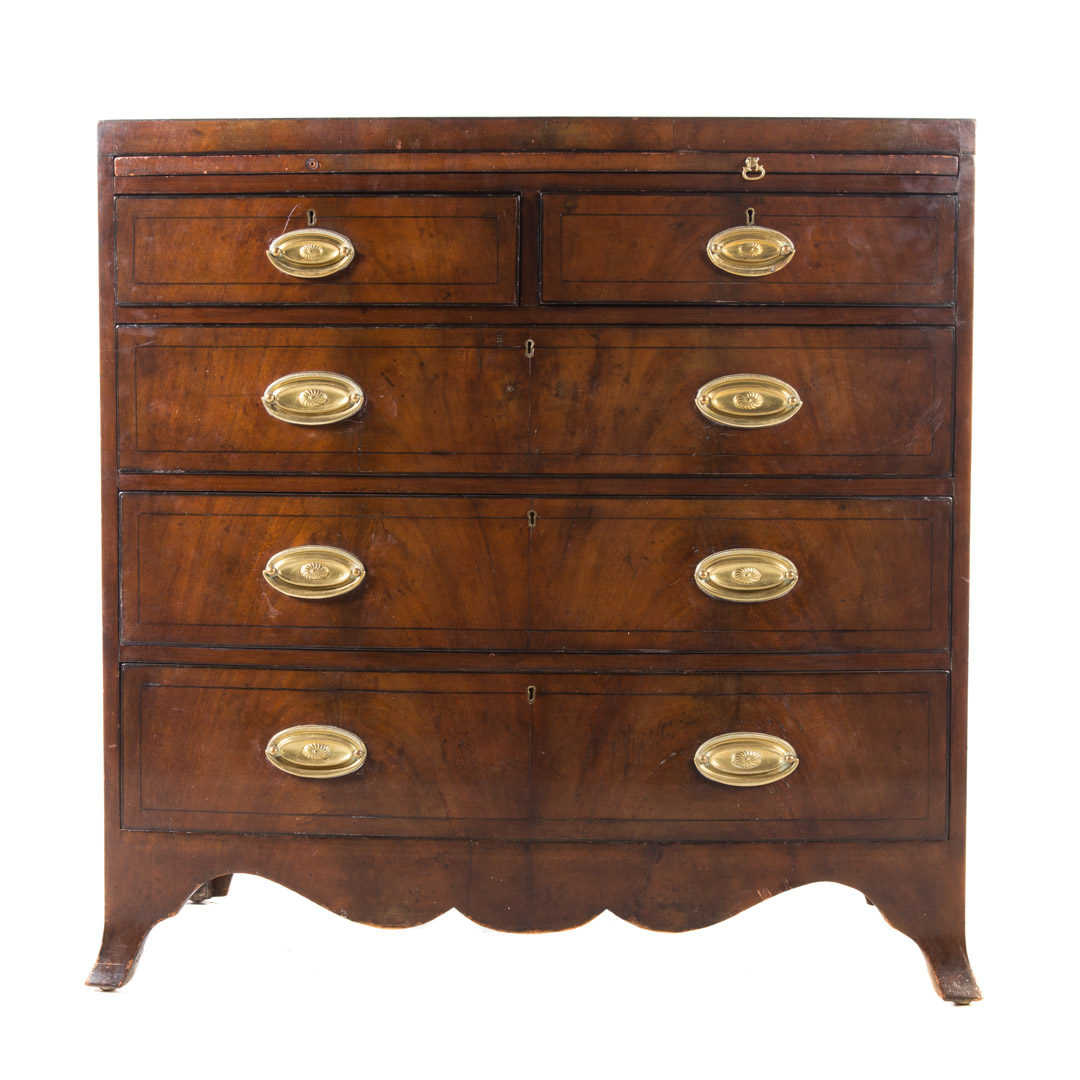 Appraisal: Edwardian Regency style mahogany bachelor's chest late th early th